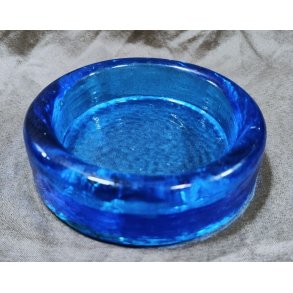 Lille turkis vintage glassk�l