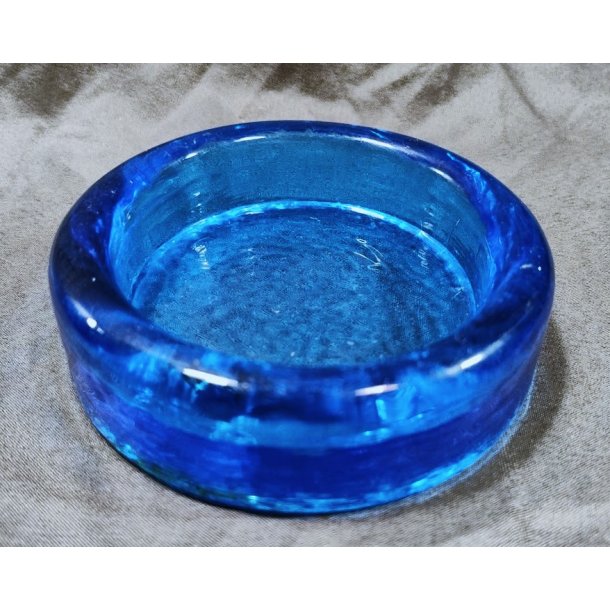 Lille turkis vintage glassk�l