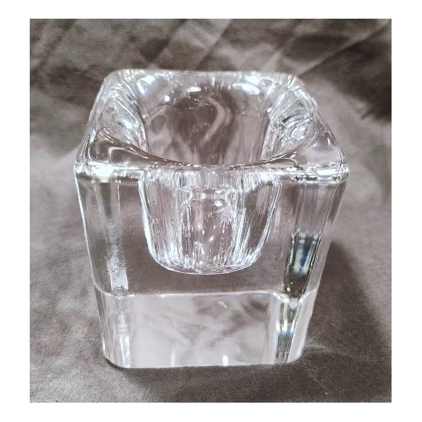 Stor Kosta Boda Ice Cube glas fyrfadsstage