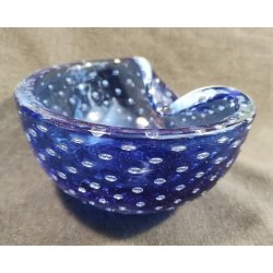 Azurbl� Murano vintage glassk�l