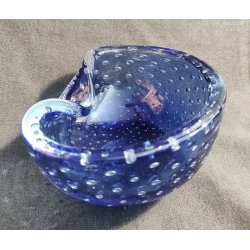 Azurbl� Murano vintage glassk�l