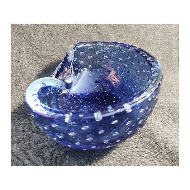 Azurbl� Murano vintage glassk�l