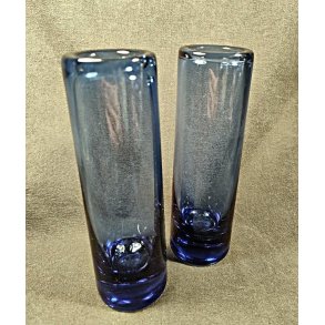 Bl� Holmegaard cylinder vase