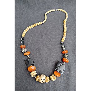 Vintage halsk�de med karneoler