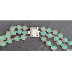 Lysegr�n art deco vintage halsk�de
