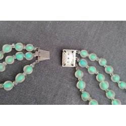 Lysegr�n art deco vintage halsk�de