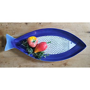 Stort vintage fiskefad