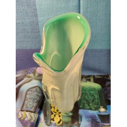 Svensk mintgr�n vintage glasvase