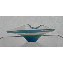 Gr�n-turkis vintage glassk�l