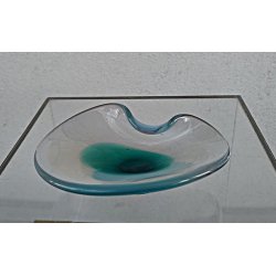 Gr�n-turkis vintage glassk�l