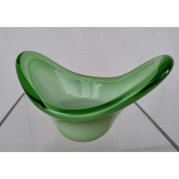 Limegr�n vintage glassk�l