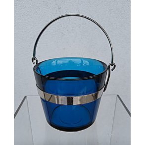 Bl� Orrefors vintage isspand
