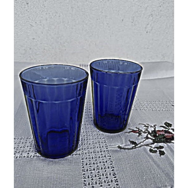 2 franske caf�glas