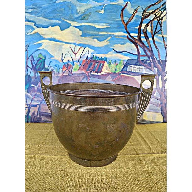Art deco messing vink�ler / blomsterurtepotte