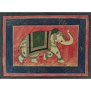Indisk elefant p� silke