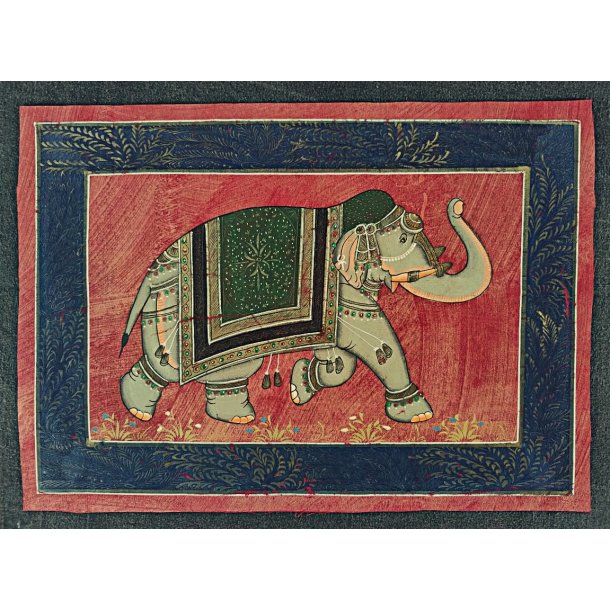 Indisk elefant p� silke