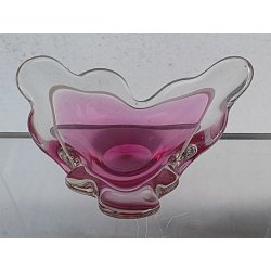 Rosa Orrefors vintage glassk�l