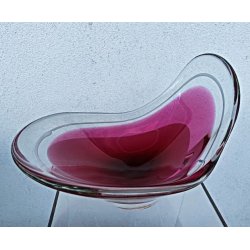 Pink / rosa Flygsfors vintage glassk�l