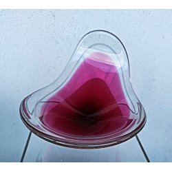 Pink / rosa Flygsfors vintage glassk�l