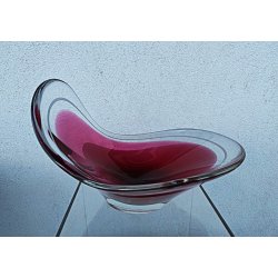 Pink / rosa Flygsfors vintage glassk�l