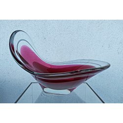 Pink / rosa Flygsfors vintage glassk�l