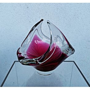 Pink / rosa Flygsfors Coquille glassk�l