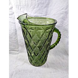Gr�nt vintage glasservice: Dessertglas og lik�rglas