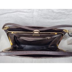 Brun vintage skindtaske