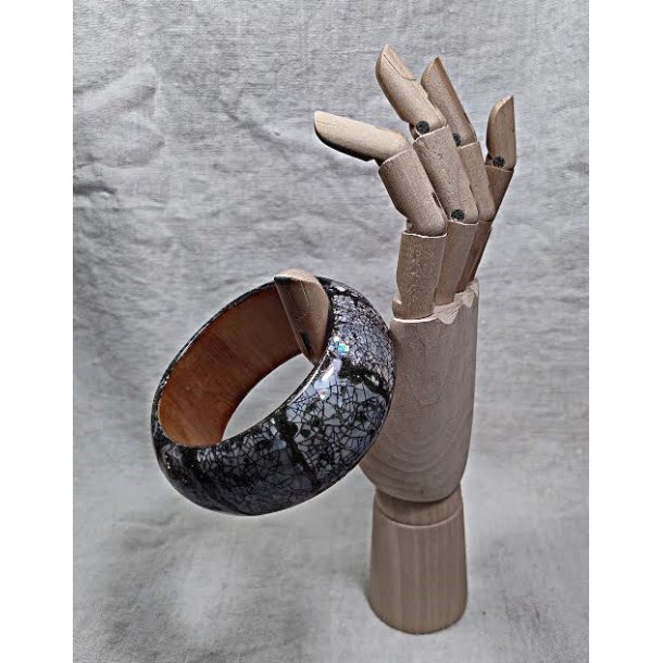 Vintage armb�nd / armring med slangeskindsm�nster