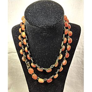 Vintage b�lte / halsk�de med r�de agater