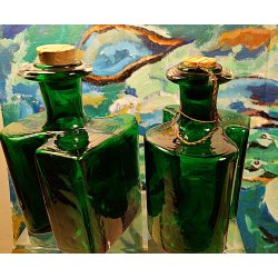 Gr�n Holmegaard Hivert karaffel