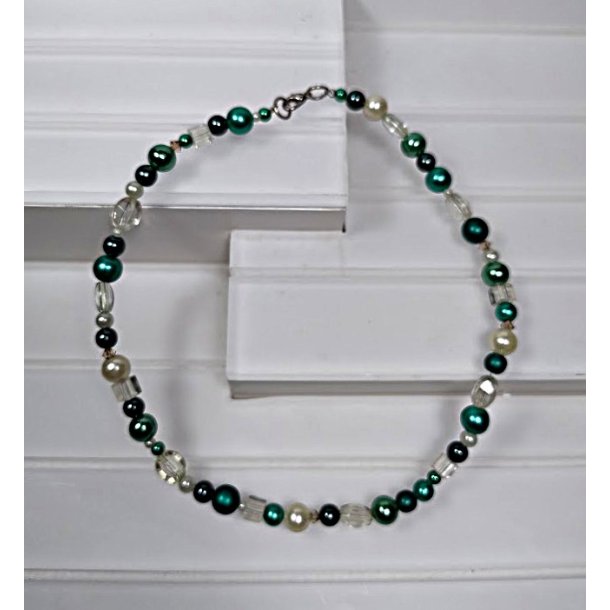 Gr�n vintage halsk�de