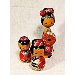 Japanske Kokeshi vintage dukker