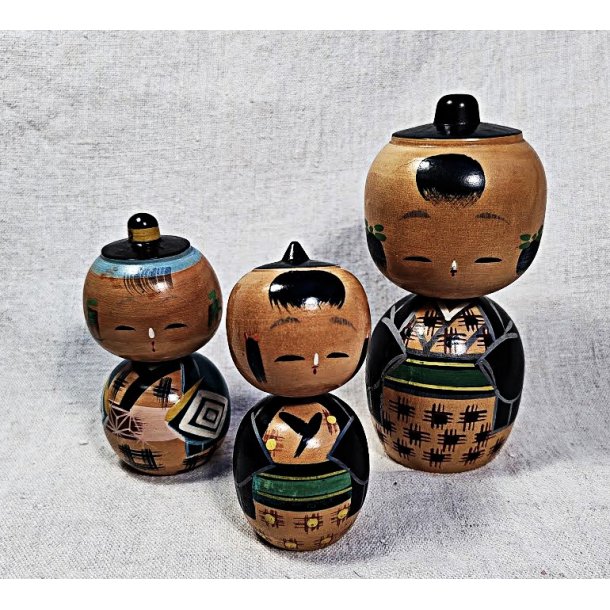 Japanske Kokeshi vintage dukker