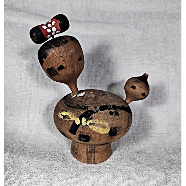 Kokeshi mor og barn vintage figur