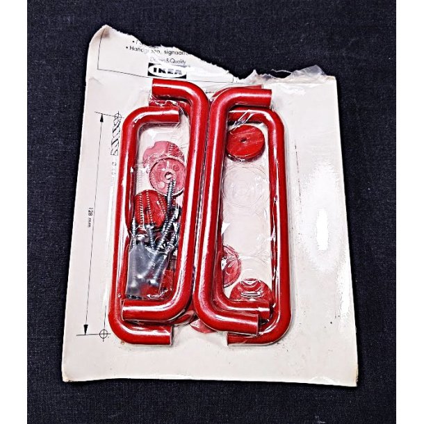 R�de vintage skuffegreb fra Ikea