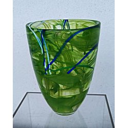 Stor limegr�n Kosta Boda 'Contrast' glasvase