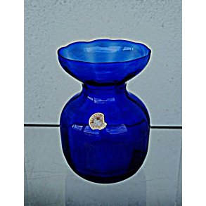 Koboltbl� Holmegaard blomsterl�g glas
