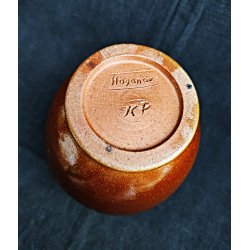 Saltglaseret H�gan�s keramikvase