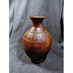 Saltglaseret H�gan�s keramikvase