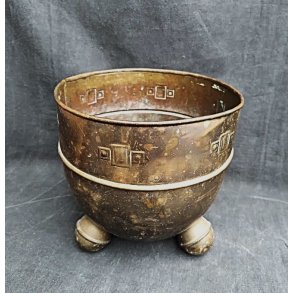 Patineret art deco messing vink�ler / urtepotteskjuler