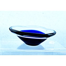 Lille koboltbl� vintage glassk�l