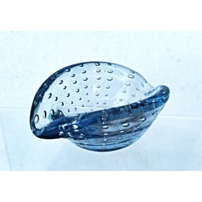 Iceblue Murano vintagesk�l med bobler