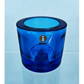 Turkisbl� Kivi fyrfadsstage fra Iittala