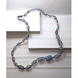Lysebl� Murano vintage halsk�de