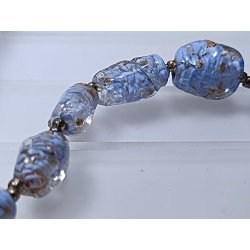 Lysebl� Murano vintage halsk�de