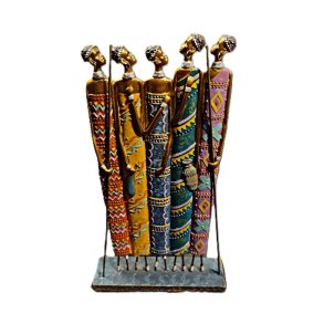 Farverig figur med afrikanske kvinder