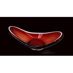 Rubinr�d S�lvehyttan vintage glassk�l