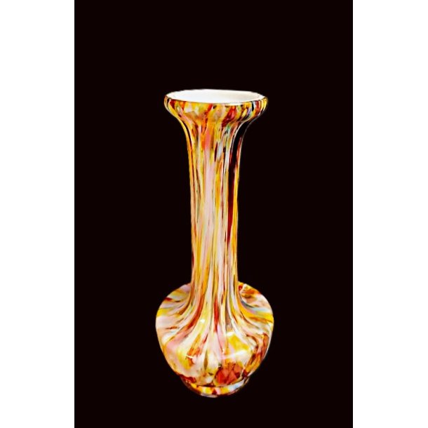 Marmoreret vintage glasvase
