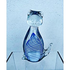 Murano kattefigur i glas